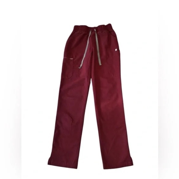 Figs Pants - Figs Straight leg  Burgundy Pants - XS